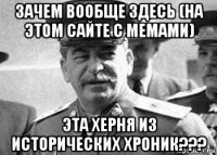 зачем вообще здесь (на этом сайте с мемами) эта херня из исторических хроник???