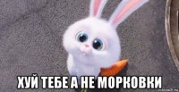  хуй тебе а не морковки