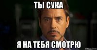 ты сука я на тебя смотрю