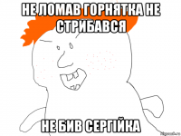 не ломав горнятка не стрибався не бив сергійка