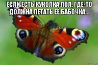 если есть куколка лол, где-то должна летать её бабочка... 