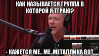как называется группа в которой я тграю? - кажется ме.. ме..металлика вот