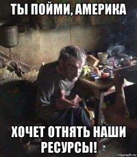 ты пойми, америка хочет отнять наши ресурсы!