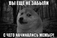 вы ещё не забыли с чего начинались мемы?!