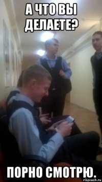 а что вы делаете? порно смотрю.