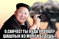  о,санчес! ты куда пропал? шашлык из мопса будешь?