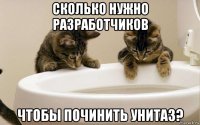 сколько нужно разработчиков чтобы починить унитаз?