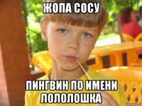 жопа сосу пингвин по имени лололошка
