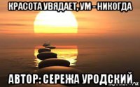 красота увядает, ум - никогда автор: сережа уродский