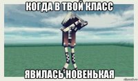 когда в твой класс явилась новенькая