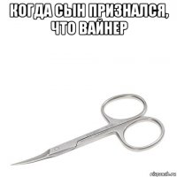 когда сын признался, что вайнер 