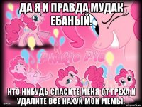 да я и правда мудак ебаный. кто нибудь спасите меня от греха и удалите все нахуй мои мемы.