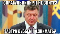 сорагульники, че не спите? завтра дубьем поднимать?