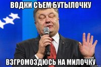 водки съем бутылочку взгромоздюсь на милочку
