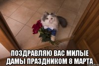  поздравляю вас милые дамы праздником 8 марта