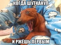 когда шутканул и ржёшь первым