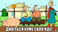  дивіться куме сало йде!