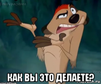  как вы это делаете?