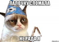 палочку сломала не рада я