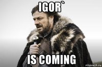 igor` is coming