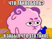 что такое боль? я забыл что это такое.
