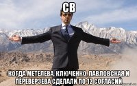 св когда метелева, ключенко, павловская и переверзева сделали по 12 согласий