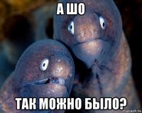 а шо так можно было?