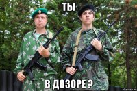 ты в дозоре ?