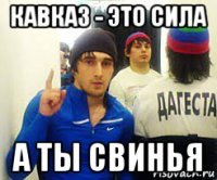 кавказ - это сила а ты свинья