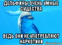дельфины очень умные существа ведь они не употребляют наркотики