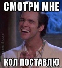 смотри мне кол поставлю
