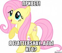 привет! я flattershay. а ты кто?