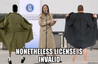  nonetheless license is invalid