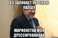 во заливает укропью лапшу марионетка моя дрессированная