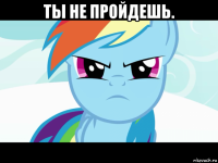 ты не пройдешь. 