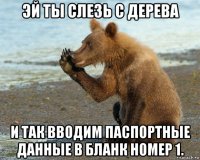 эй ты слезь с дерева и так вводим паспортные данные в бланк номер 1.