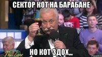 сектор кот на барабане но кот здох,,,