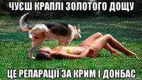 чуєш краплі золотого дощу це репарації за крим і донбас