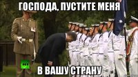 господа, пустите меня в вашу страну