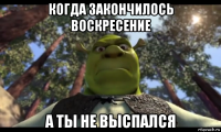 когда закончилось воскресение а ты не выспался
