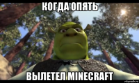 когда опять вылетел minecraft