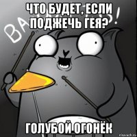 что будет, если поджечь гея? голубой огонёк