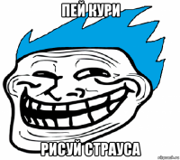 пей кури рисуй страуса