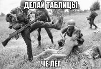 делай таблицы че лег