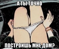 а ты точно построишь мне дом?