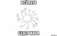 всё лето будет жара