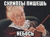 скрипты пишешь небось