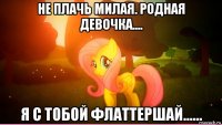 не плачь милая. родная девочка.... я с тобой флаттершай......