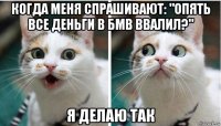 когда меня спрашивают: "опять все деньги в бмв ввалил?" я делаю так