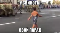 у свиноты свой парад